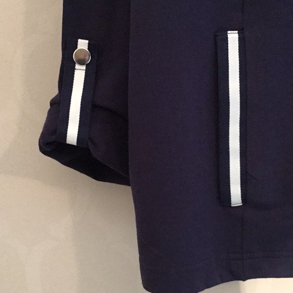 KAREN SCOTT PLUS SIZE NAVY RIBBON TRIM JACKET - Picture 6 of 13